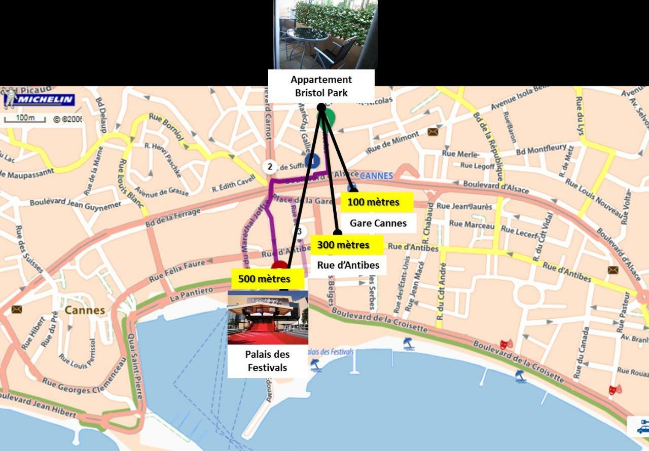 Apartament Bristol Park - Parking - 5Mn Walk From Palais Des Festivals Cannes Zewnętrze zdjęcie